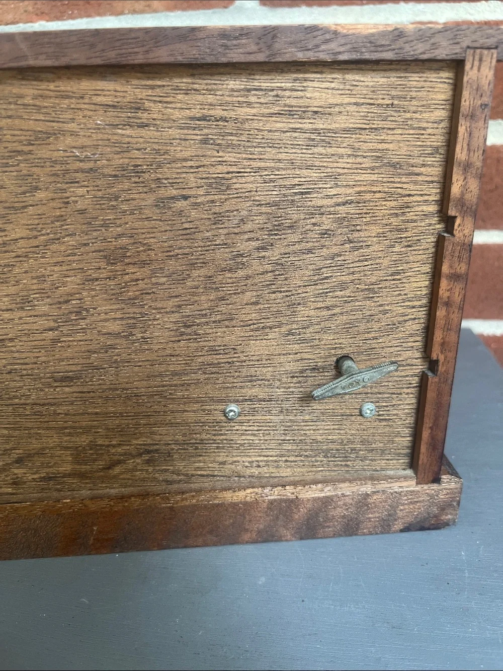 Vintage Wooden Jewelry Box with Music 4 Lined Drawers Table Top Chest Style
